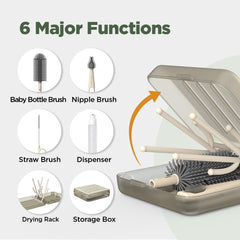 VOGOGE liquid silicone bottle brush shows durable, gentle cleaning for baby bottles.
