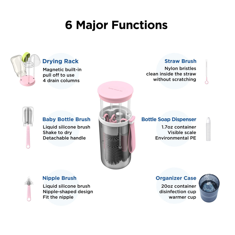 VOGOGE nipple brush 5.5-inch for precise nipple cleaning on the go