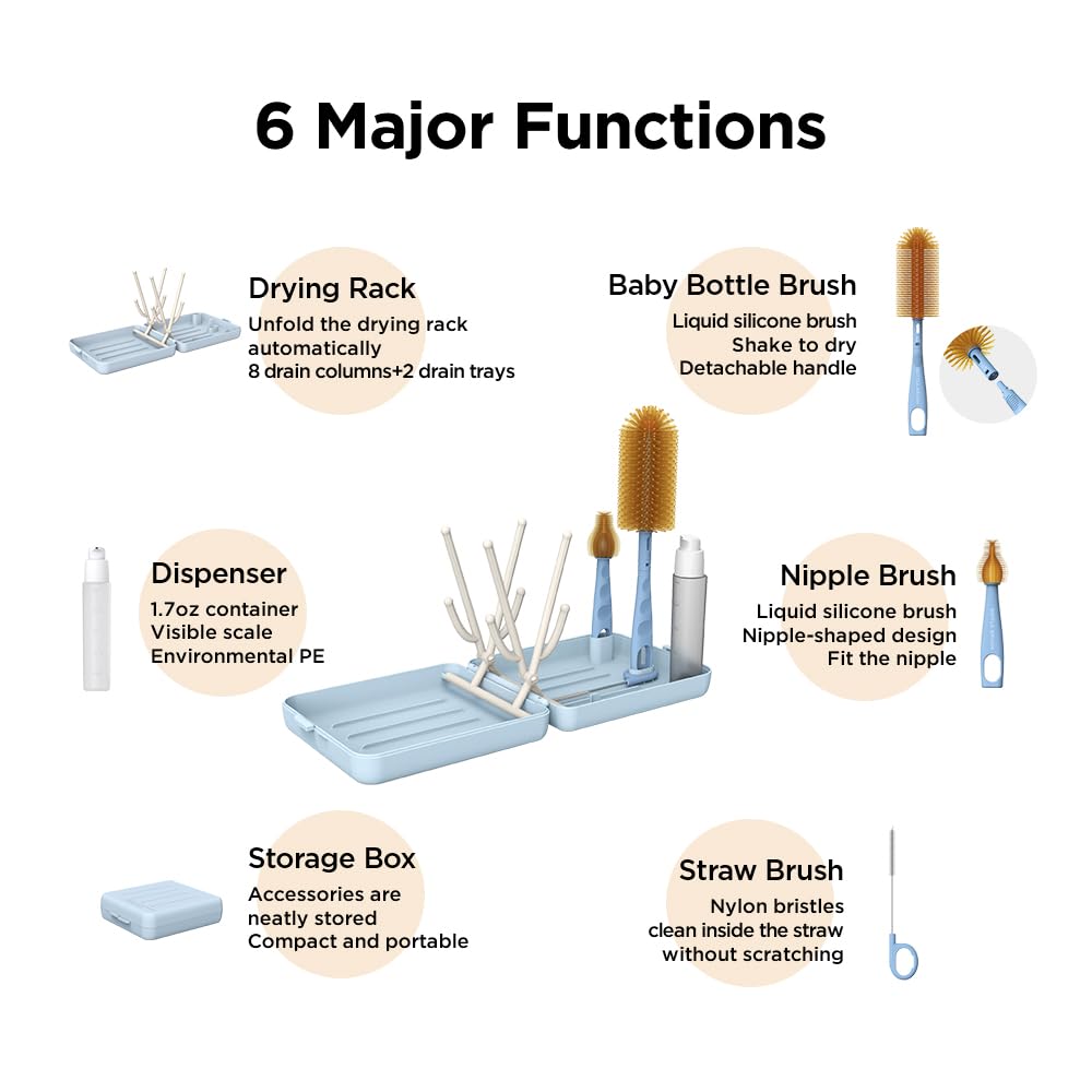 VOGOGE portable drying rack open, ready for air-drying anywhere