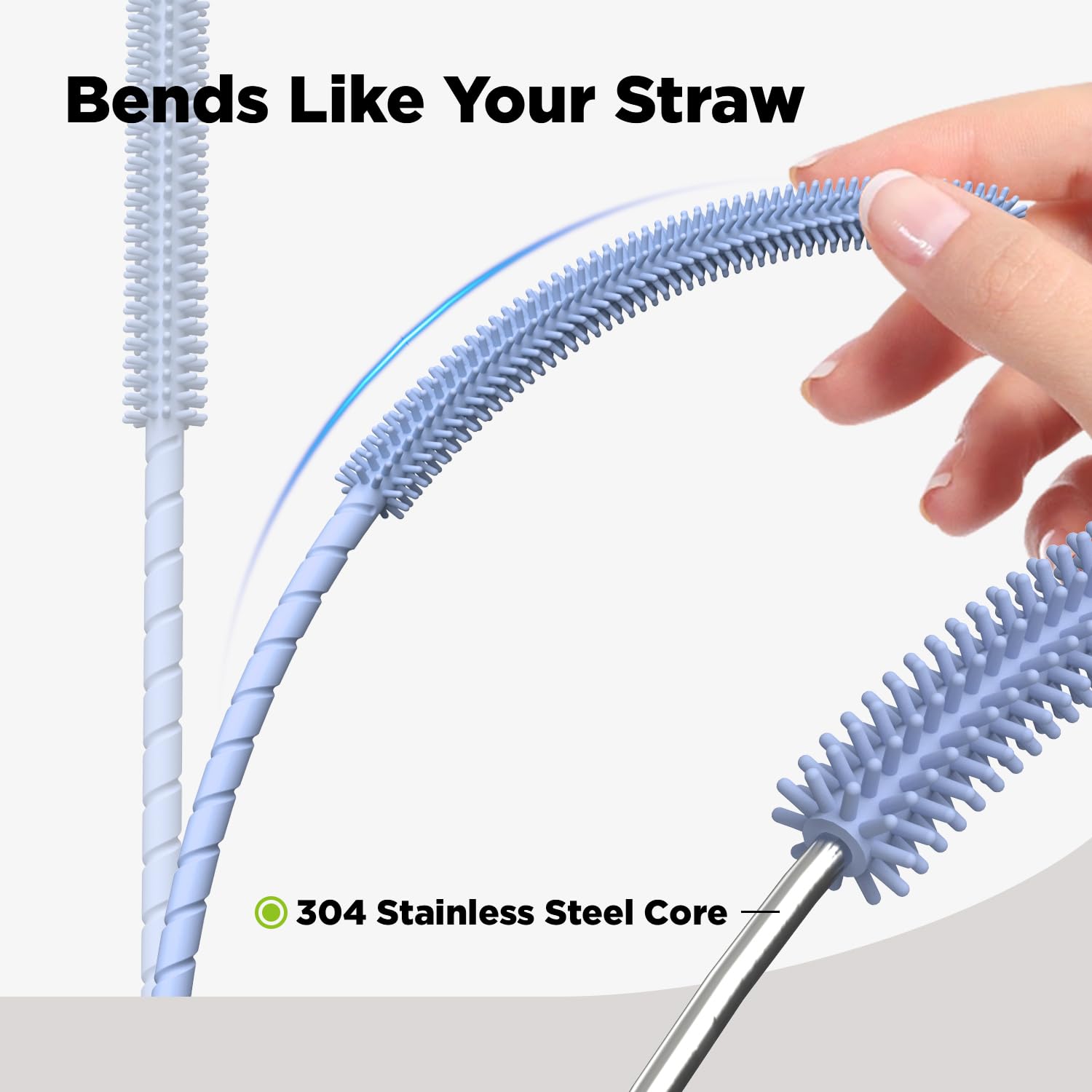 VOGOGE straw brush with hanging hole for easy storage.