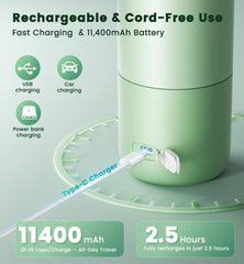 Voice-tank 11400mAh rechargeable battery enables cordless warmth