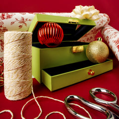 VoiceGift memory box green photo and jewelry slot for organized mementos
