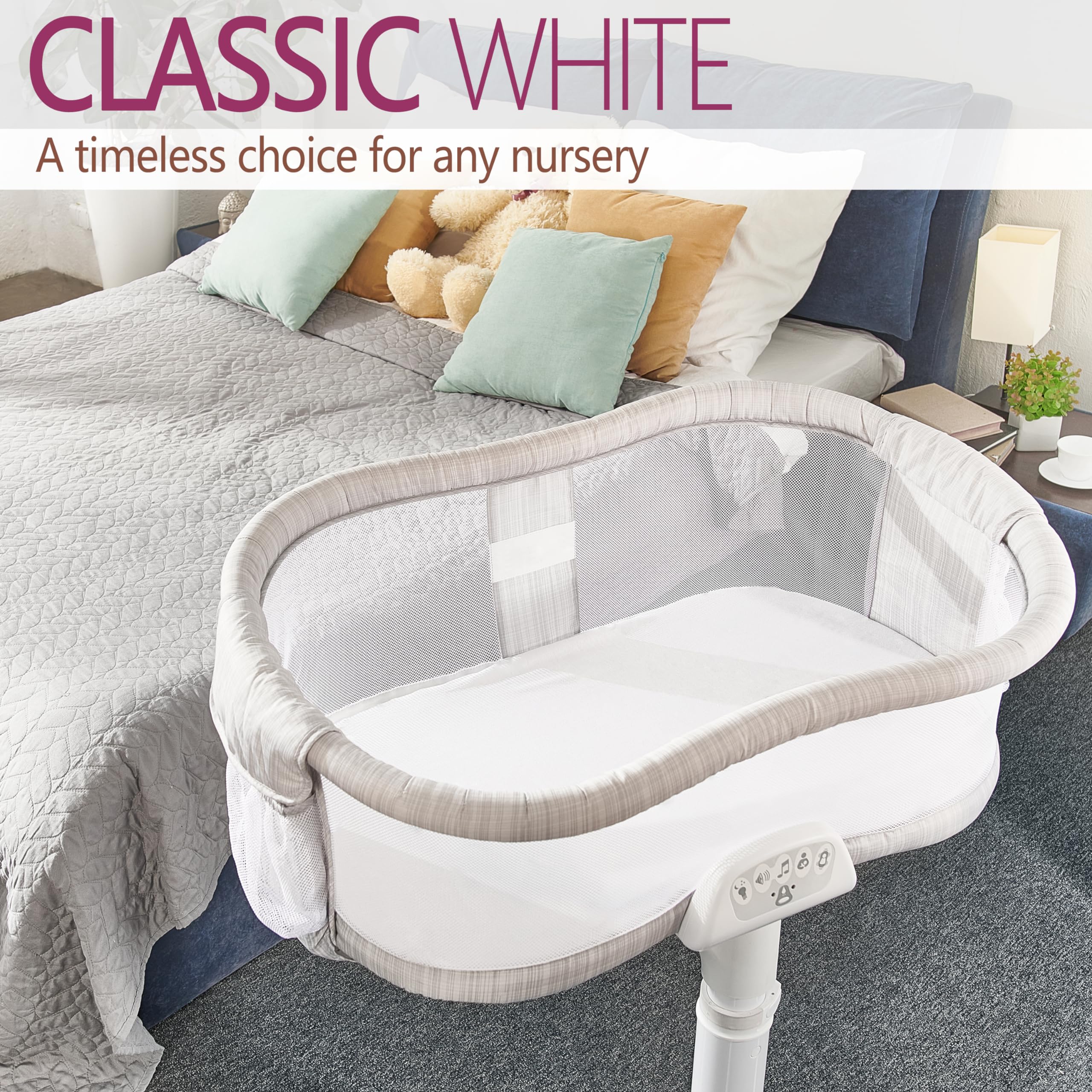 VOLHA & CO bassinet fitted sheet designed to resist pilling and fading