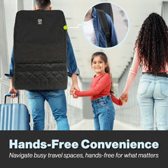V VOLKGO car seat travel bag with padded shoulder strap offers comfortable carry through terminals.