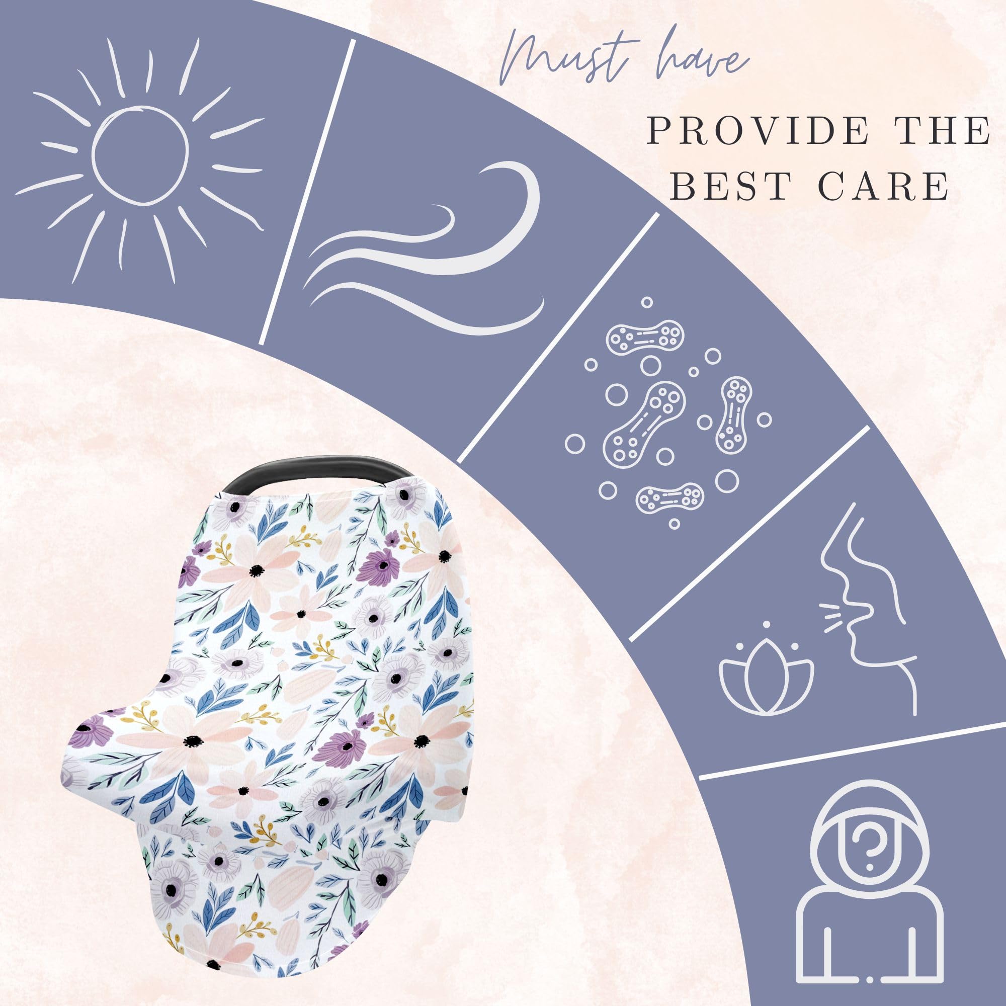 Vollmic nursing cover soft stretchy fabric for discreet feeds.