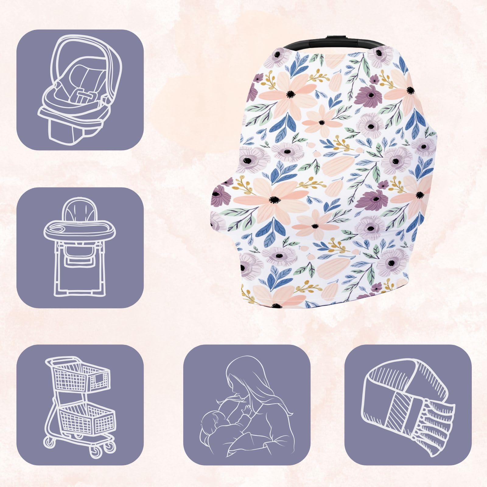 Vollmic shopping cart cover multipurpose use for baby outings.