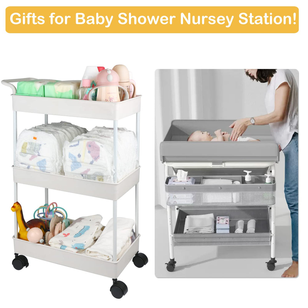 Volnamal caddy doubles as a nursing station for bottles and milk bags.