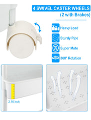 Volnamal diaper caddy beside nursery change area offers storage.