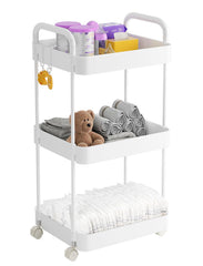 Volnamal diaper caddy organizer 3-tier cart keeps nursery essentials within reach.