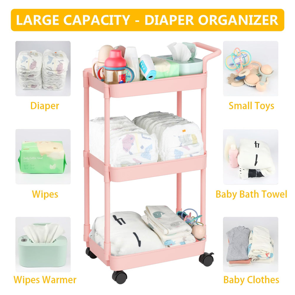 Volnamal diaper caddy large storage capacity for diapers and clothes