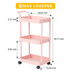 Volnamal diaper cart 3-tier structure keeps baby items neatly organized