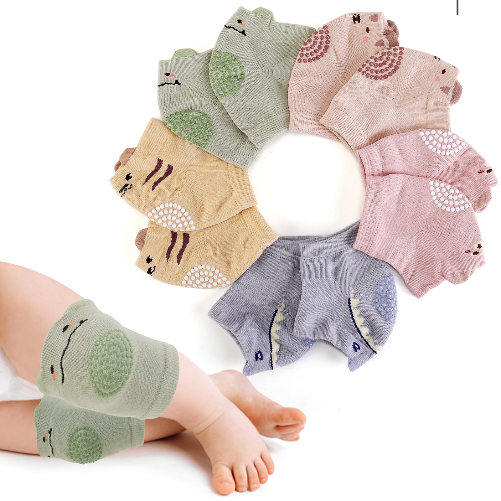 VOLSION baby knee pads pack-5-pairs keeps knees protected during crawling and play.