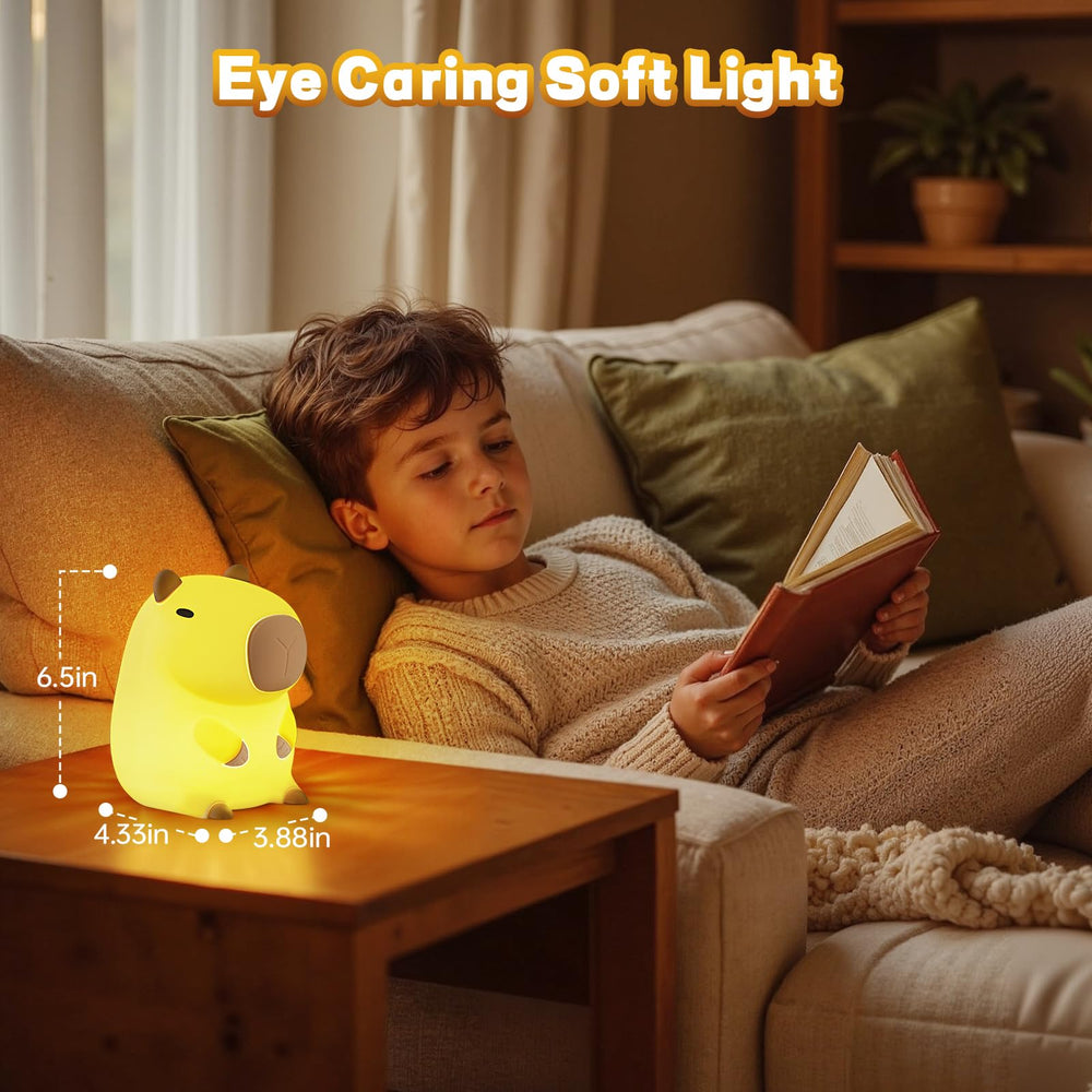 VoMii Capybara Night Light rechargeable battery, cordless night companion.