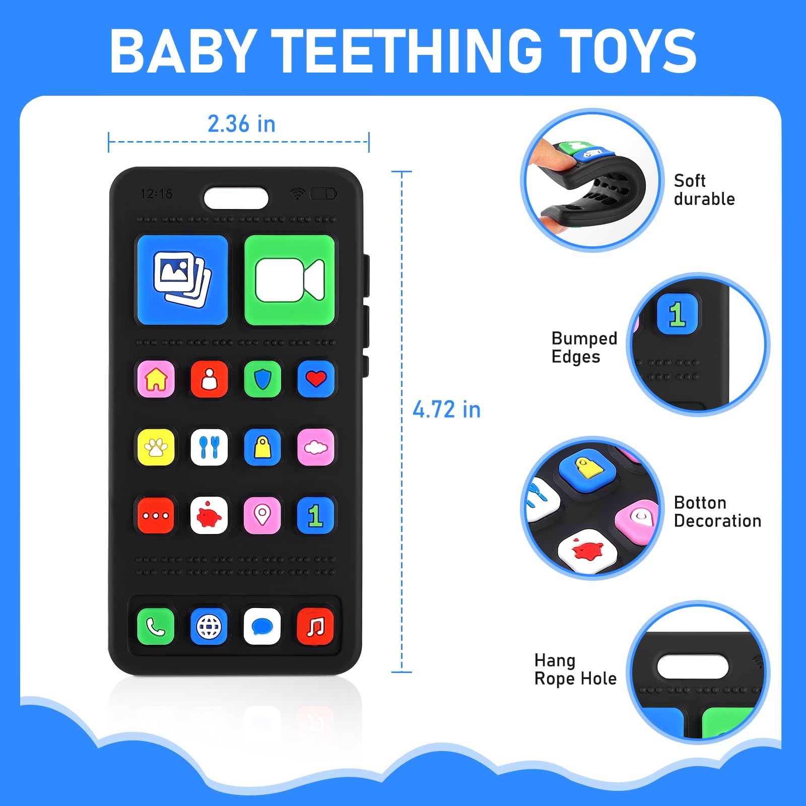 VoMii teething toy easy cleaning and dishwasher safe design