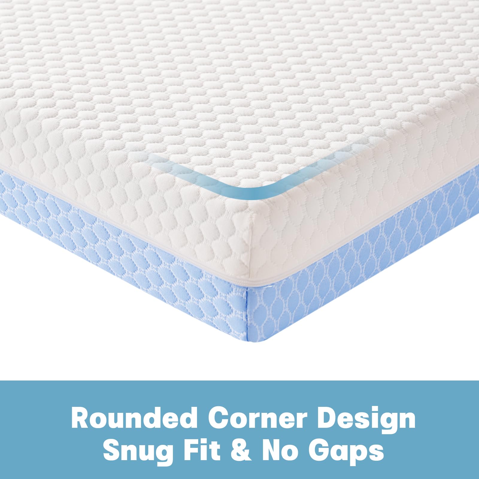 Vomiliku mini crib mattress round corners minimize gaps for safe play