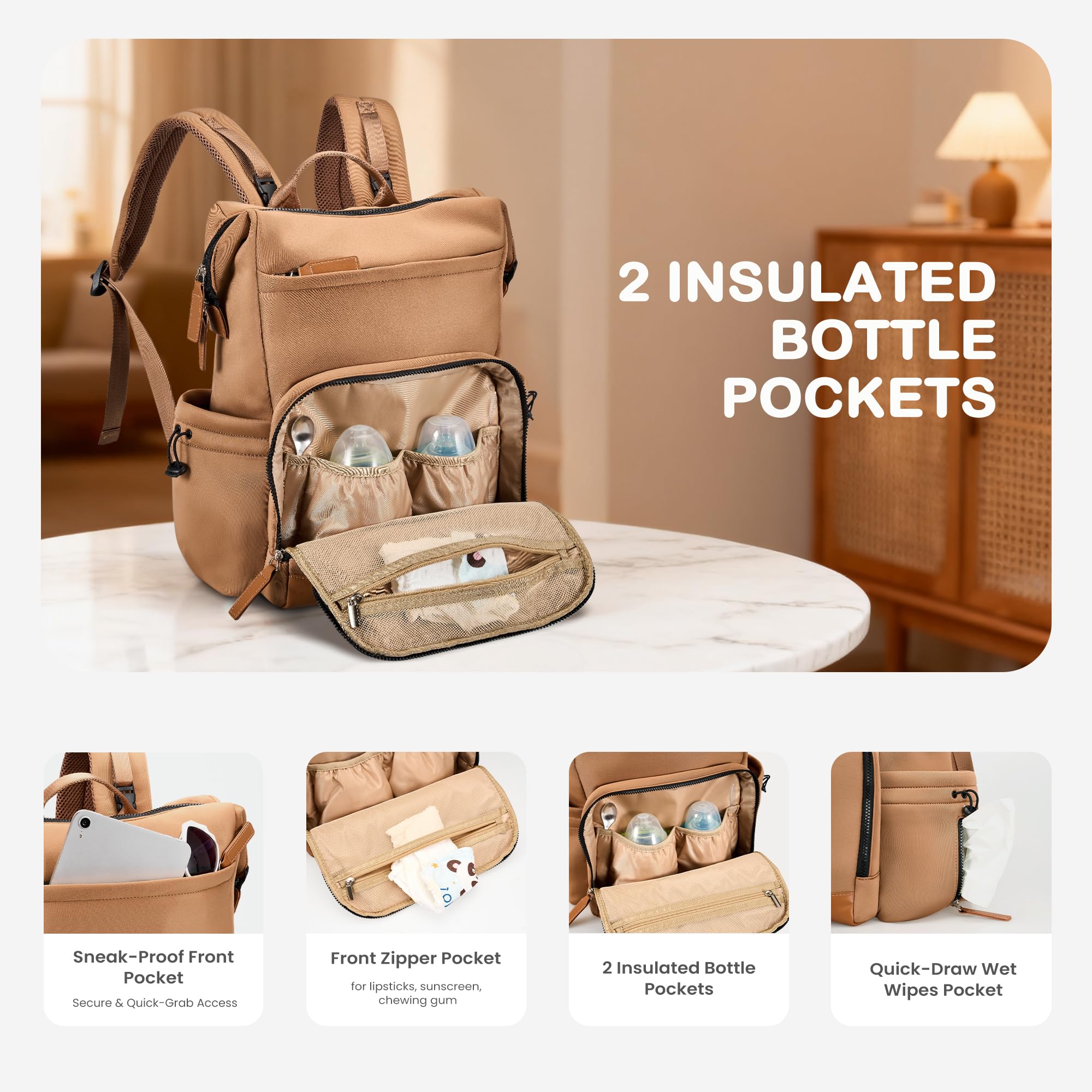 VONAL 15-pocket organization highlights quick-access storage