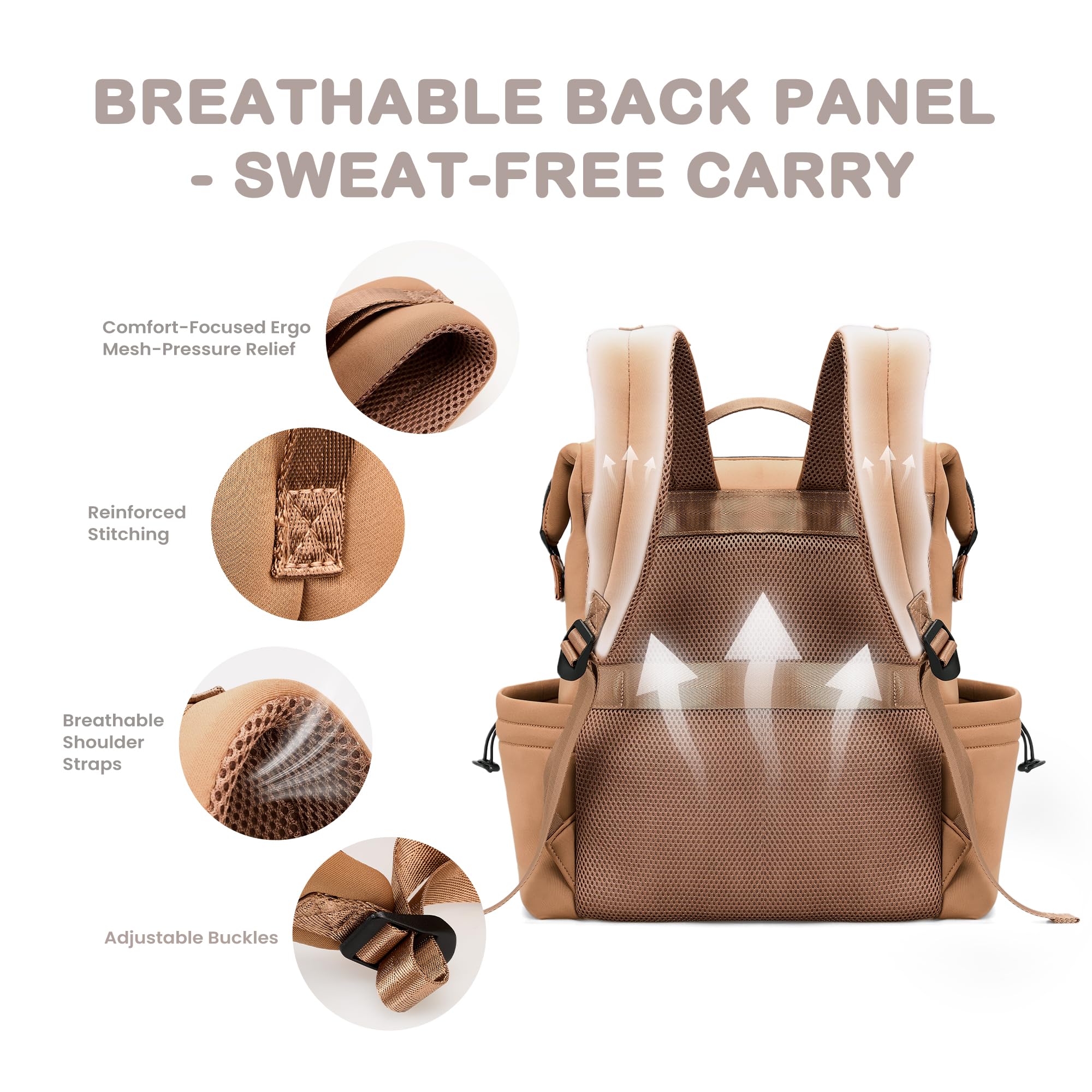 VONAL lightweight straps reduce shoulder strain during travel
