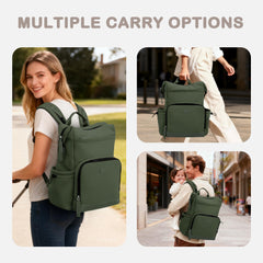 VONAL neoprene diaper bag backpack insulated bottle pocket keeps bottles ready during outings