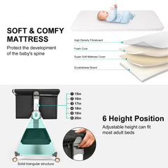 VOOI bedside attachment with side zipper enables near-bed soothing