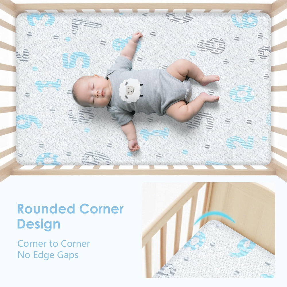voomf pack-n-play mattress aligns perfectly with 38x26 crib area