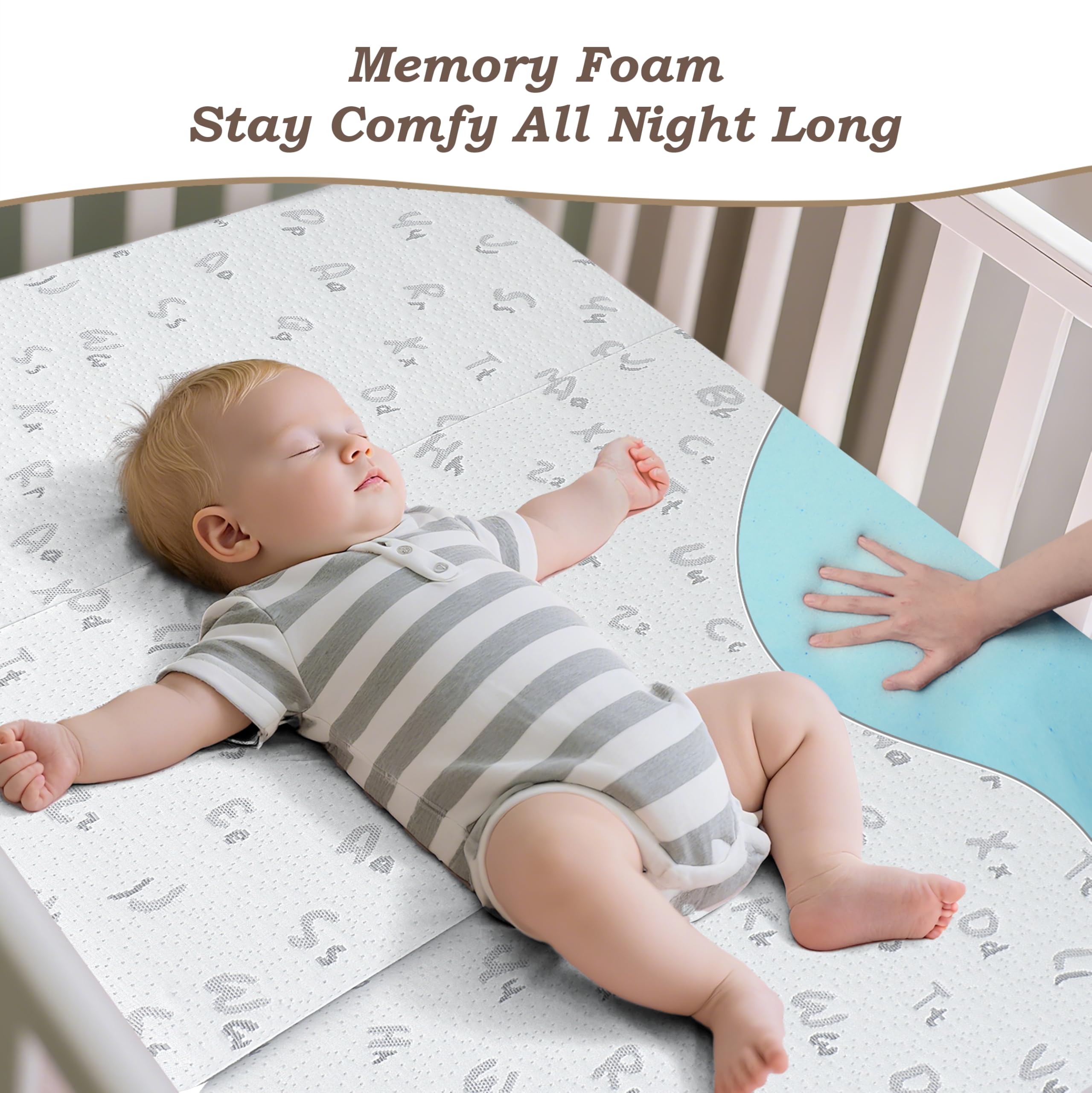 voomf pack n play mattress compact folded for travel