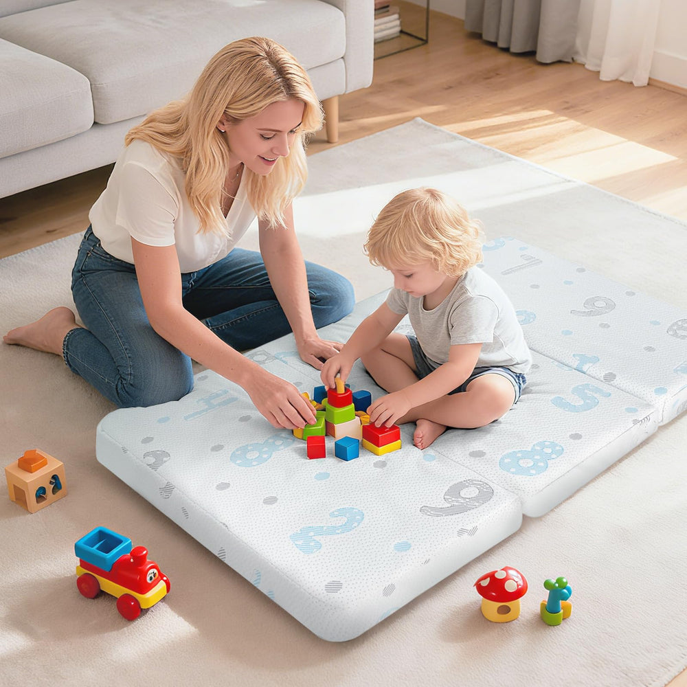 voomf Pack N Play mattress corner-to-corner fit for snug setup