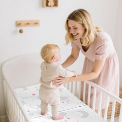 voomf Pack and Play folded mattress fits in travel bag for easy on-the-go comfort