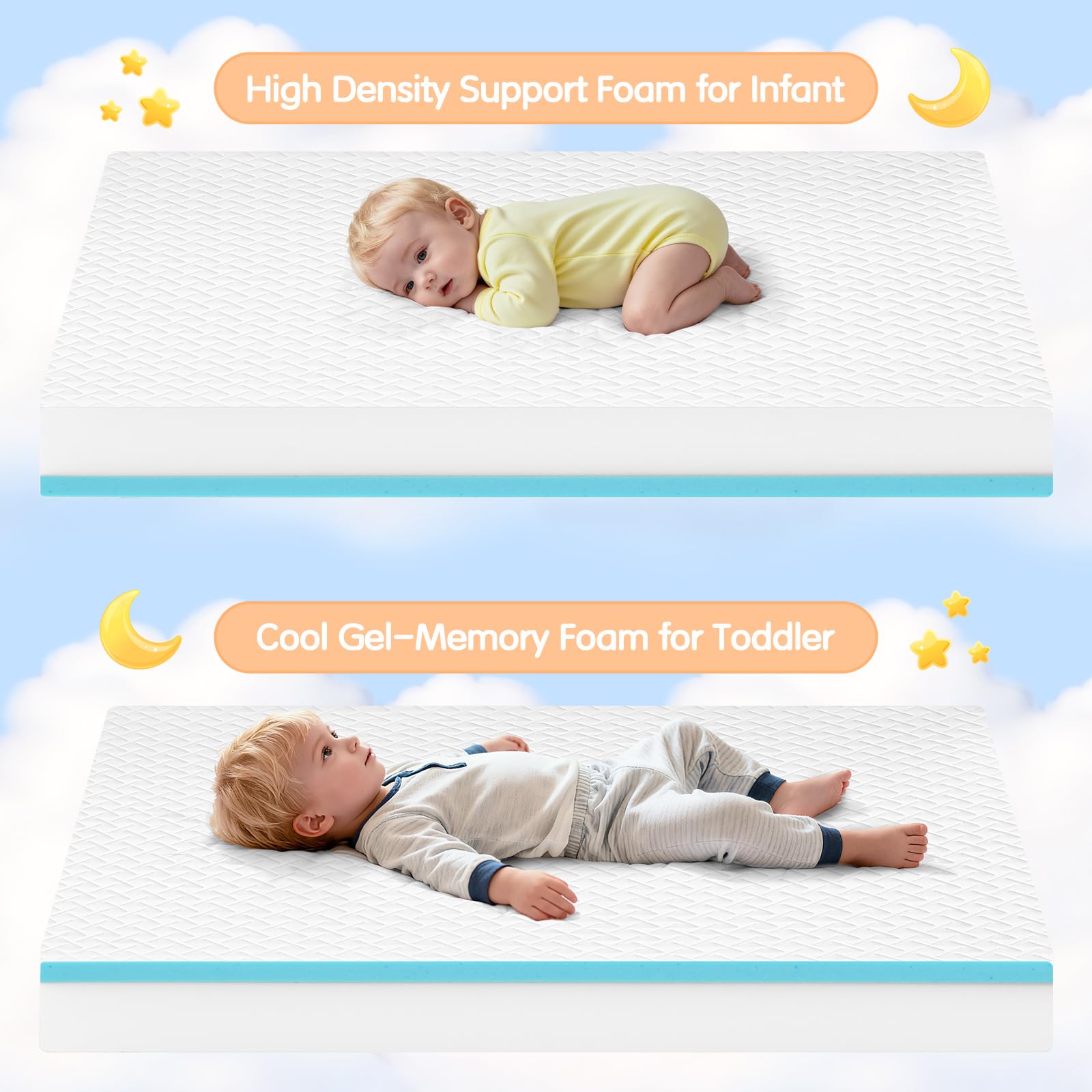 voomf pack n play mattress pad in use at home or travel for comfort.