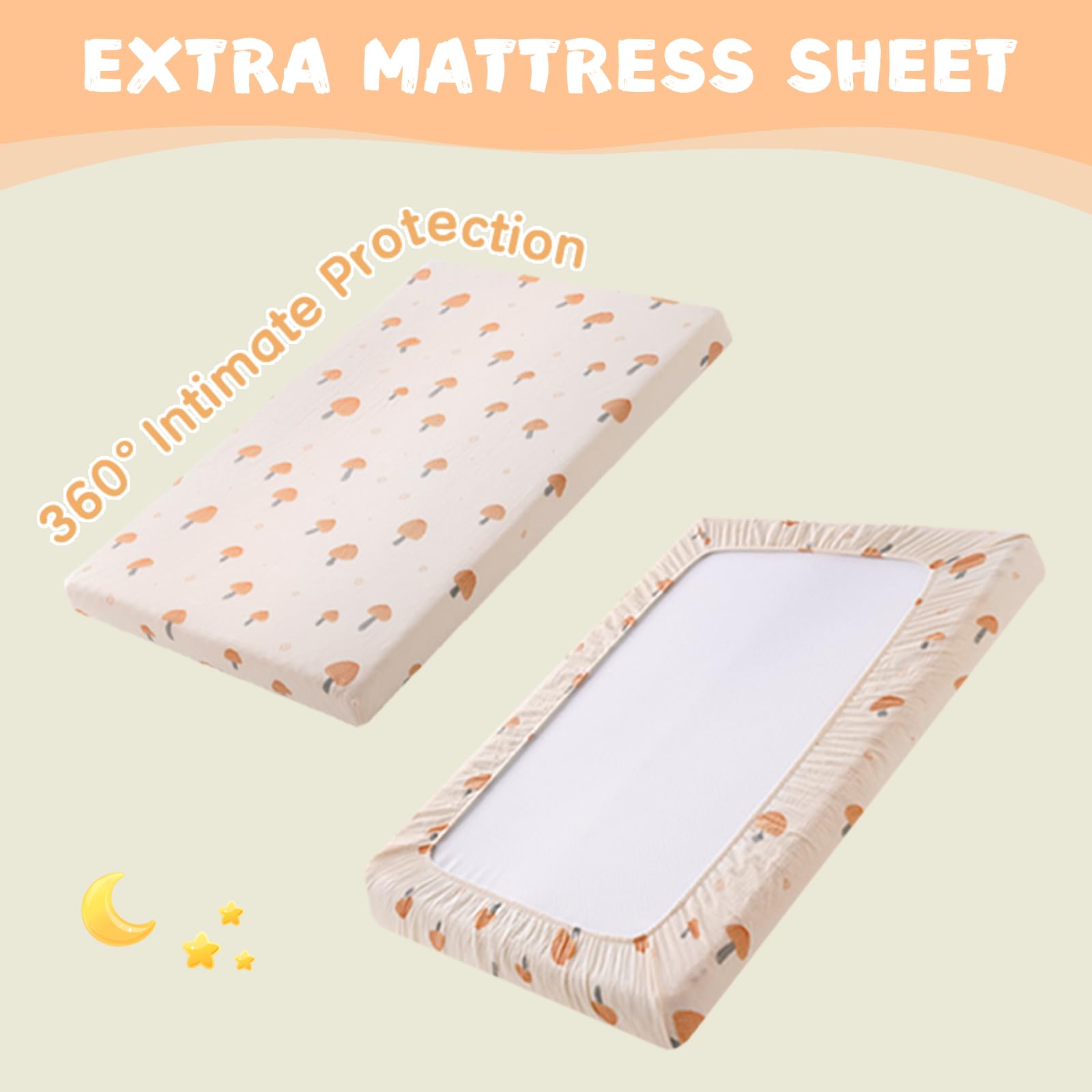 voomf pack n play mattress pad machine-washable cover for easy cleanup.