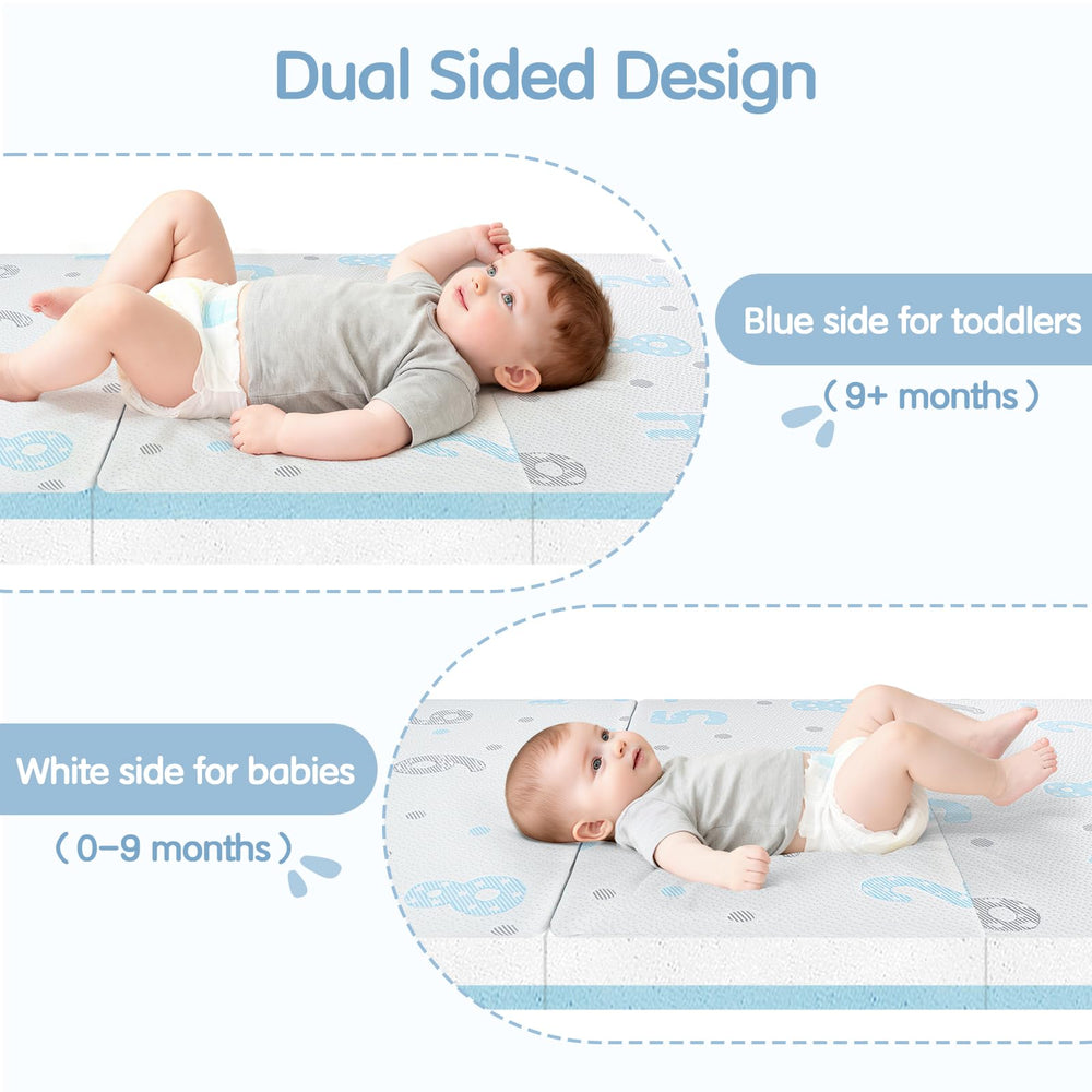 voomf Pack N Play mattress washable cover closeup showing easy cleaning