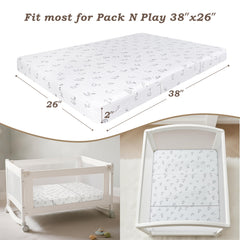 voomf Trifold Pack N Play Mattress dual-sided foam closeup showing cooling and support