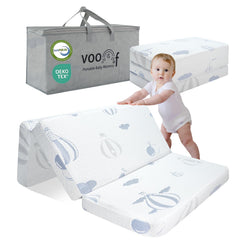 voomf trifold pack n play mattress folding design enables easy travel storage