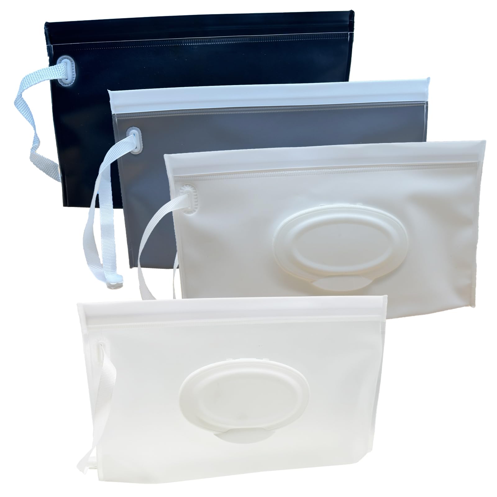 VOONGOR baby wipes pouch with closed cover keeps wipes travel-ready.