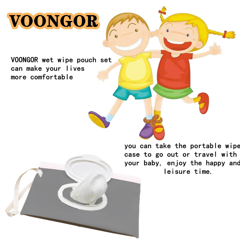 VOONGOR baby wipes pouch durable EVA material supports reuse.