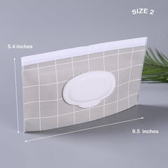 VOONGOR plaid wipe pouch in hand, ready for diaper changes