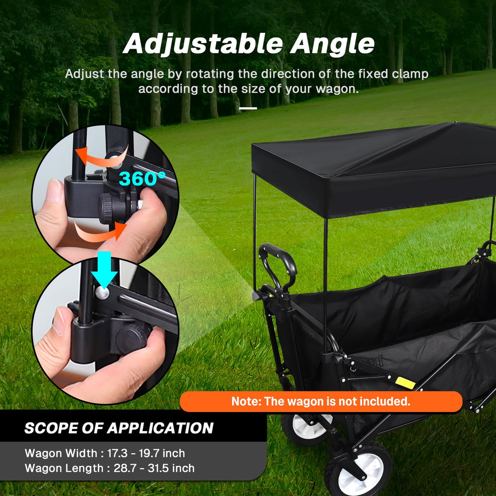 VOONKE wagon canopy cover fits foldable wagons with clamps
