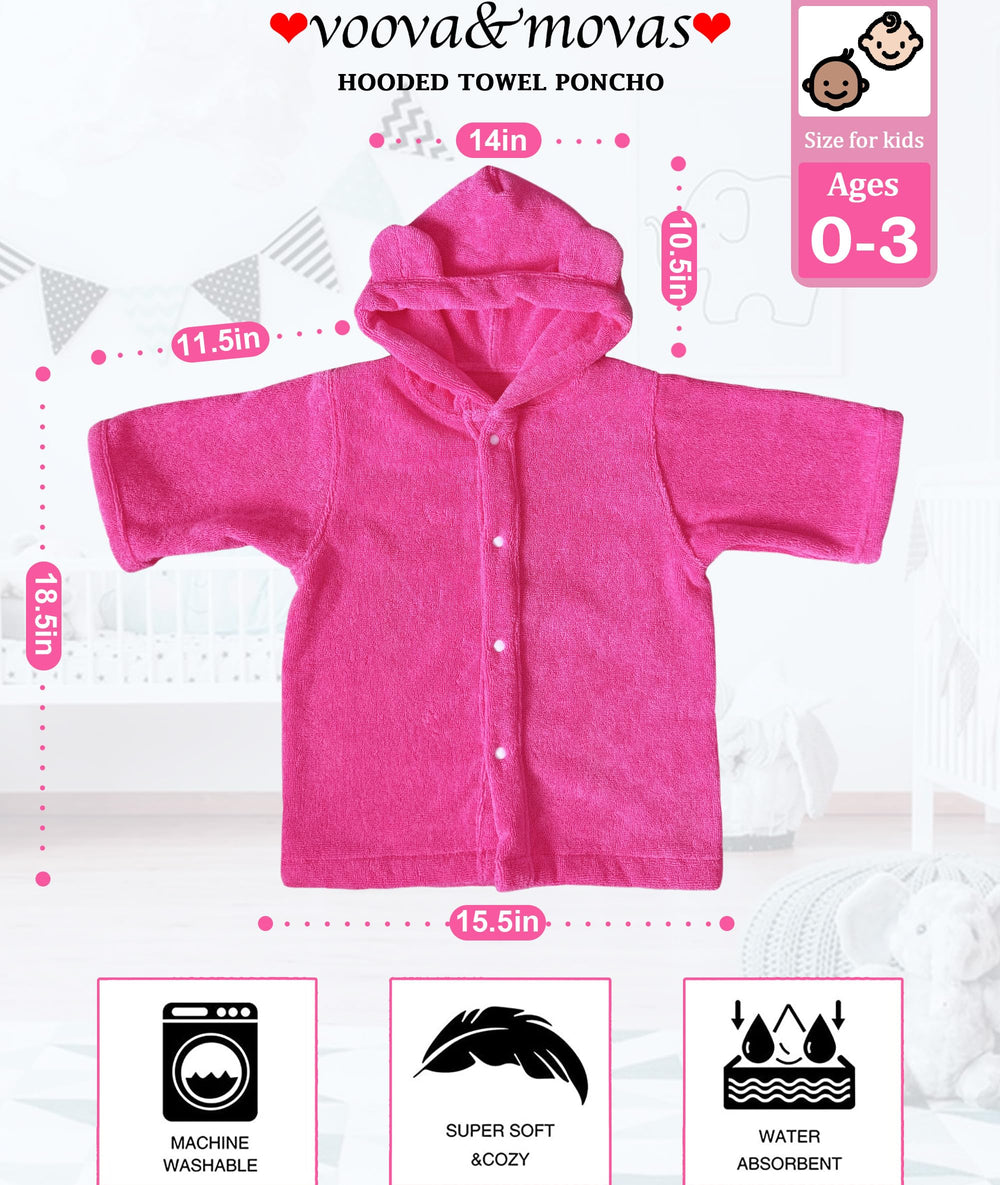 VOOVA and MOVAS 100% cotton towel shows soft, absorbent fibers for gentle skin after baths.