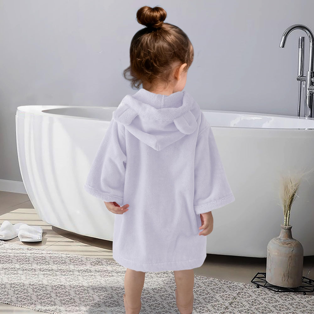 VOOVA & MOVAS machine-wash-dry purple poncho towel stays soft after every wash.