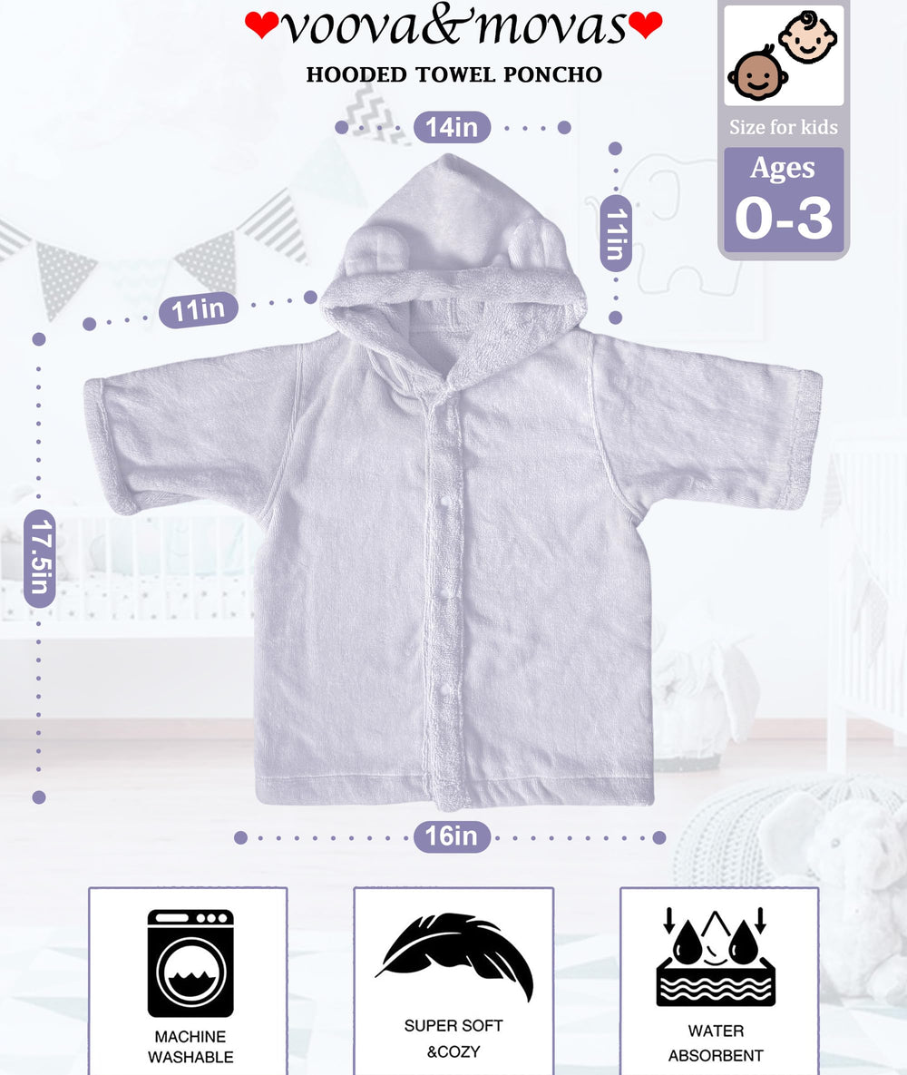 VOOVA & MOVAS plush-texture towel in purple for ultra-soft post-bath cuddles.