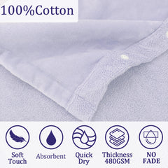 VOOVA & MOVAS toddler-use purple poncho towel offers quick-dry comfort after swimming.