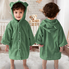 VOOVA & MOVAS baby hooded towel with bear ear for cozy warmth after bath time