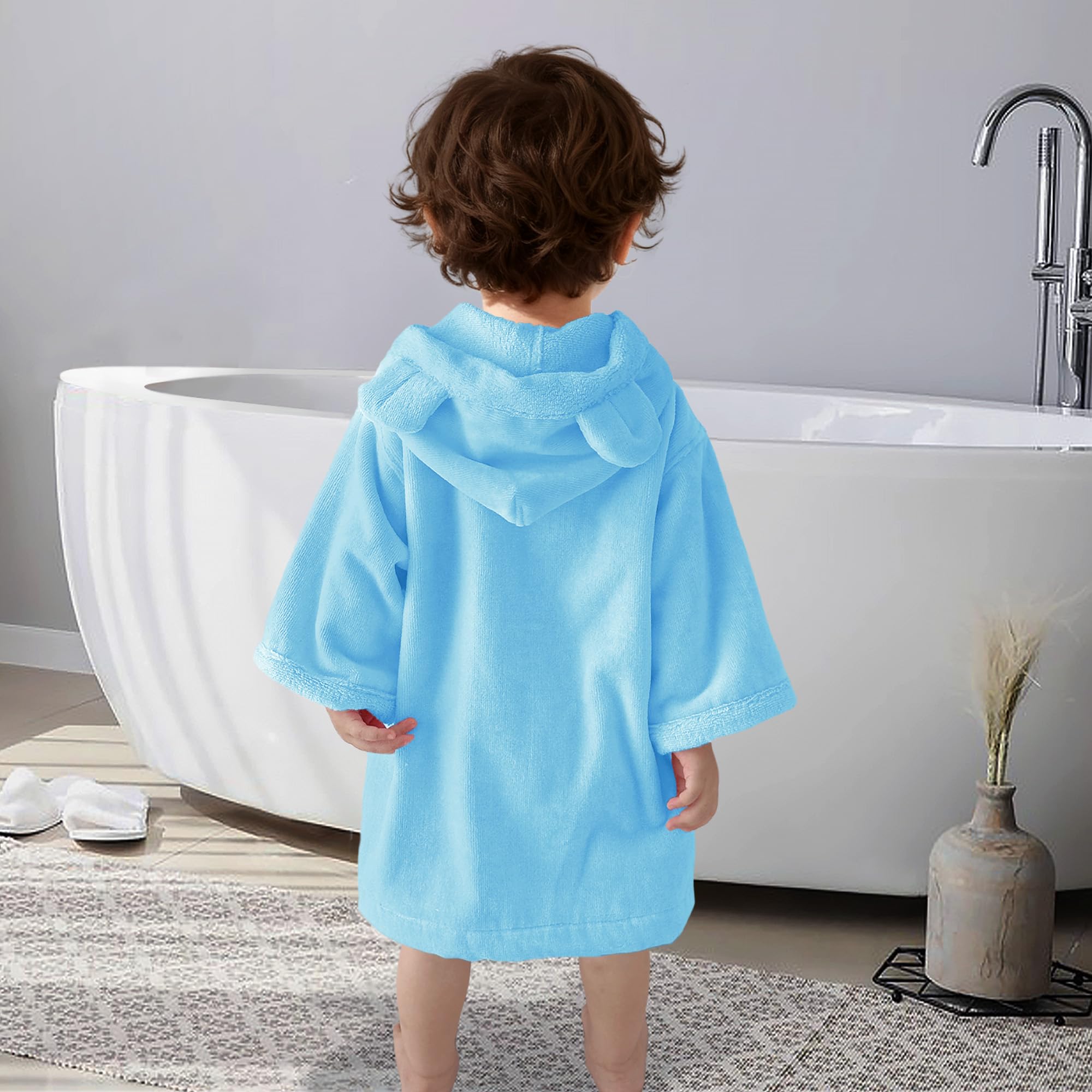 VOOVA & MOVAS towel care in blue, machine-wash durable and soft