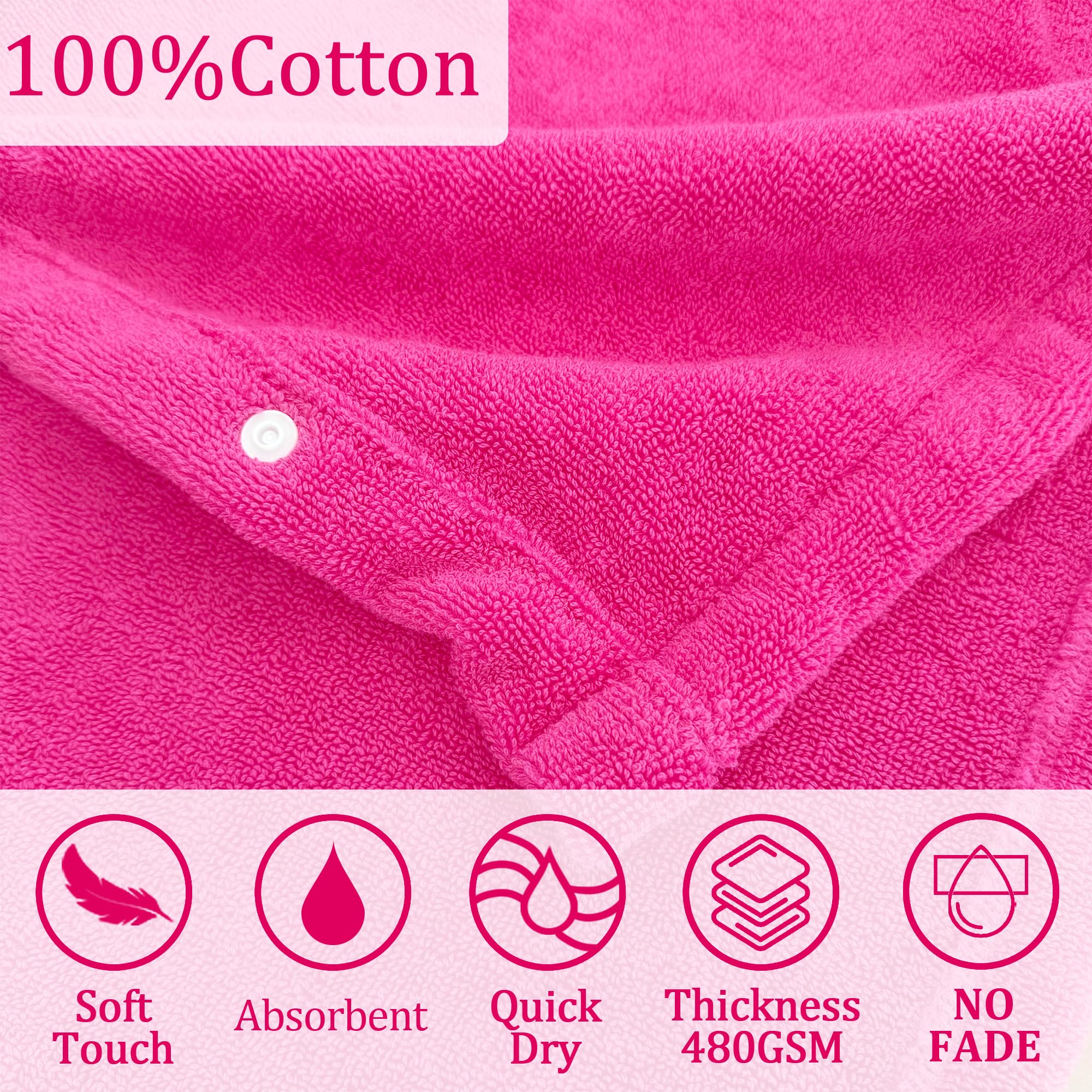 VOOVA and MOVAS machine-washable towel featuring bear-ear design for versatile after-bath use.
