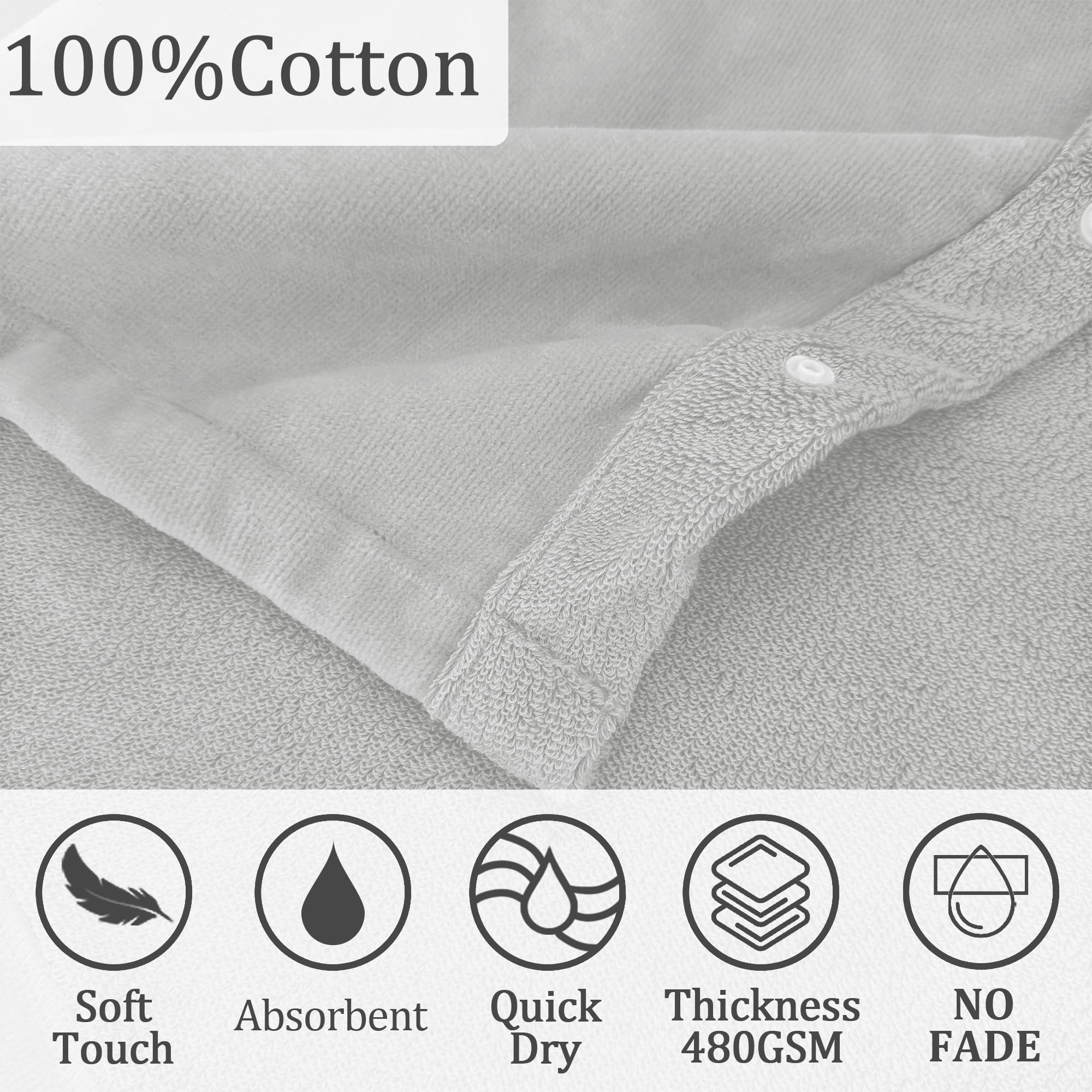 The voova movas towel dries quickly after bath, pool, or beach.
