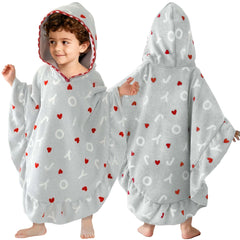 VOOVA & MOVAS toddler hooded towel poncho with ruffle trim keeps little ones cozy after bath