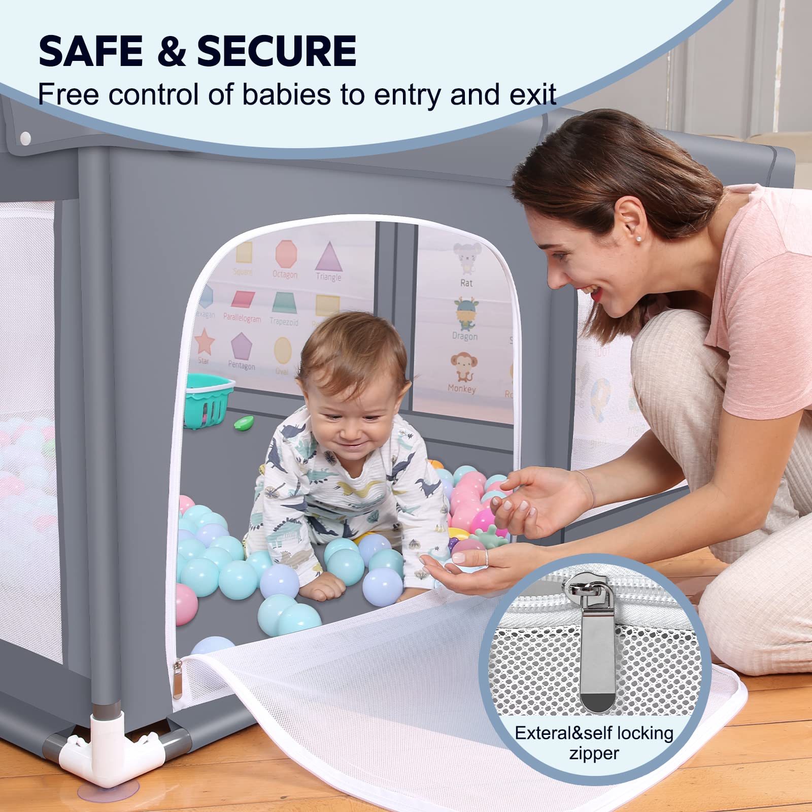 Voovc playpen offers quick 15-minute assembly for home or travel use
