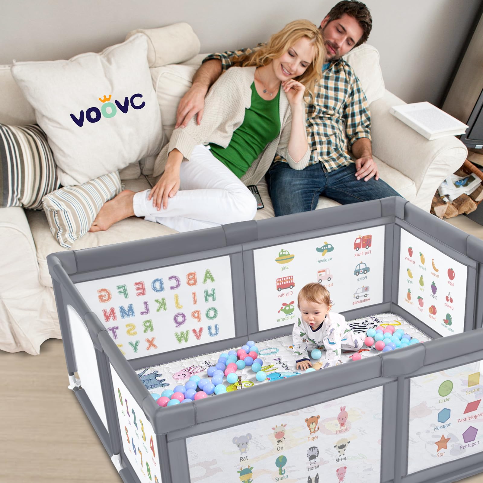 Voovc play area usable in backyard or living room for versatile use