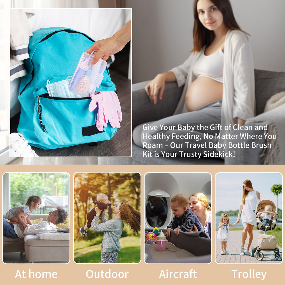 VOOWO compact travel-size cleaning set fits diaper bags and trips.