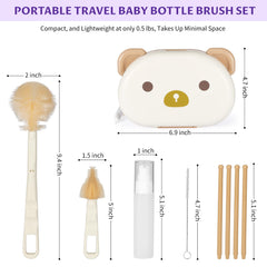 VOOWO detachable-handle bottle brush reaches every corner for deep cleaning.