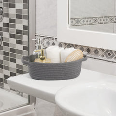 VOOWO baskets on shelves demonstrate versatile decor and clutter control.